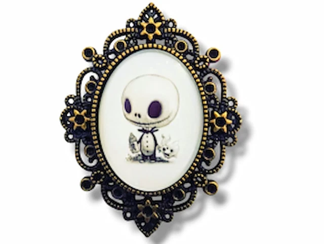 Broche Camée Frida Kahlo Vintage - Accessoire Gothique, Rockabilly, En Acier/bronze, Neuf Avec étiquette