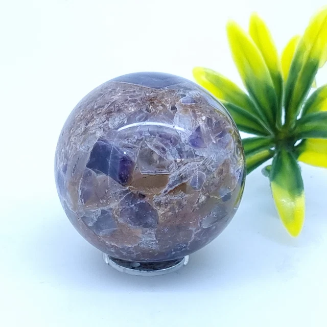 Natural Loose Gemstone Certified 52.11 mm Round Amethyst Healing Sphere o180