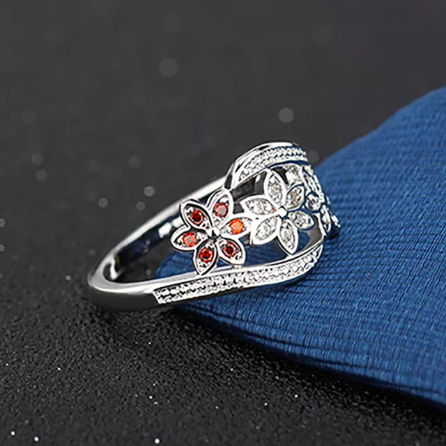 Fashion Ring Anti Rust Exquisite Women Engagement Ring Cubic Zirconia Inlaid