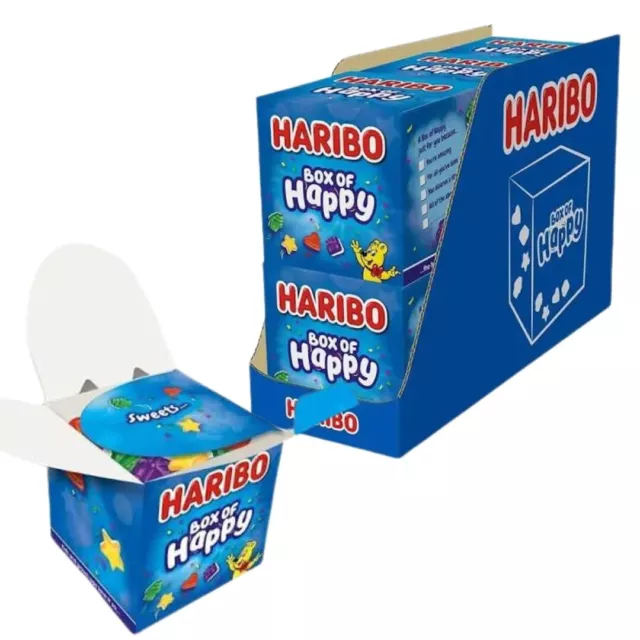 6 X Haribo Box of Happy Sweets 120g Sharing Gift Box Present FULL CASE