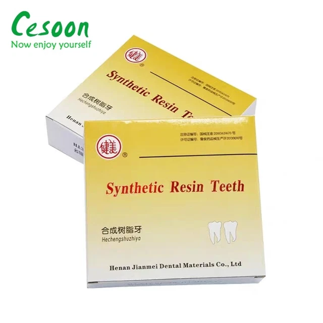 252Pcs/Box Dental Oral False Teeth Synthetic Polymer Resin Denture Medium 24 S2