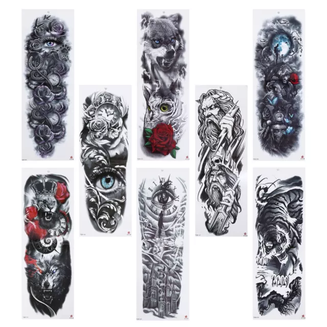 8 piezas tatuajes temporales de flores impermeables para hombres tatuajes temporales