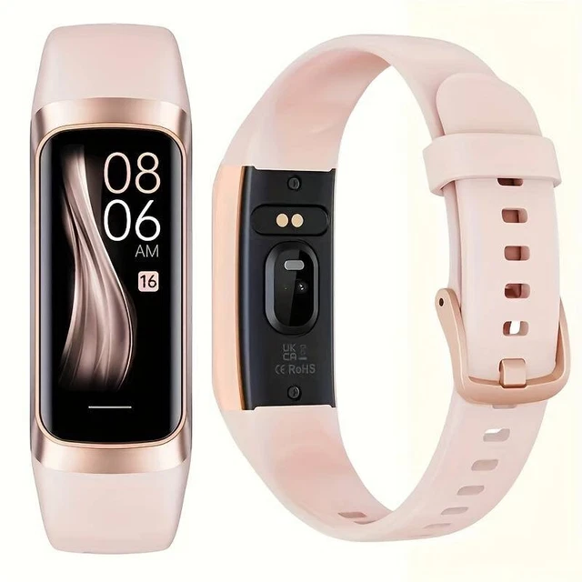Smart Watch Android IOS Golden Pink 2.79cm Waterproof Health Tracker Men Women