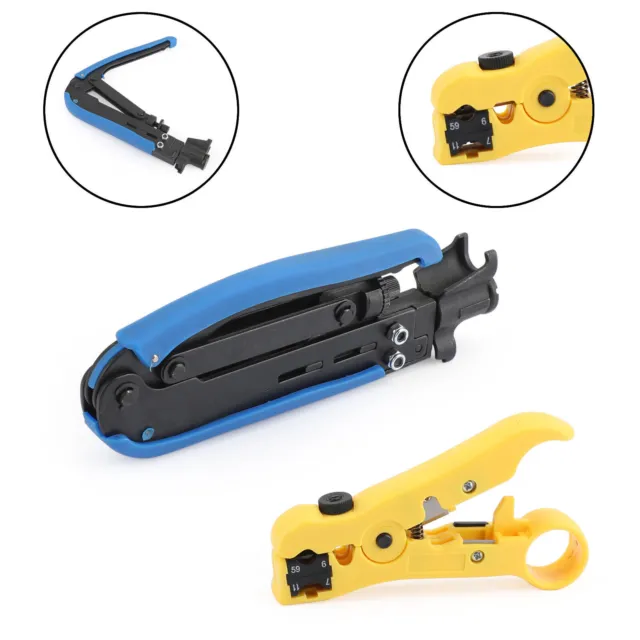 Rotary Coax Coaxial Cable Wire Cutter Stripping Tool Kits RG59 RG6 RG11 Stripper 3