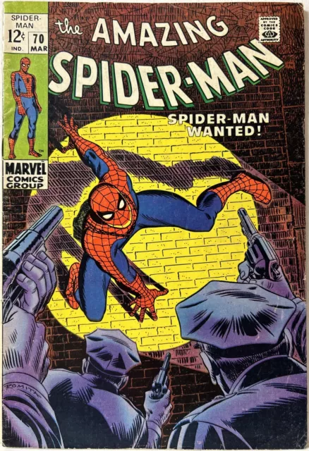 Amazing Spider-Man #70  KINGPIN, 1st Cameo Vanessa Fisk, 1969 Marvel