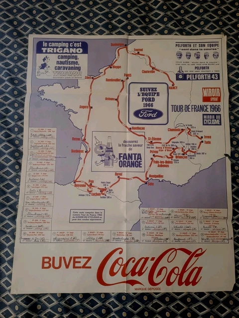 Ancien Bidon Cycliste Tour De France Coca-Cola - Spécialités France - Vélo Vintage