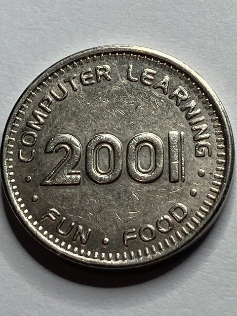 2001 computer learning fun food arcade token rare #rL1