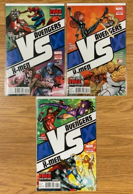 Lot Of Comic Books MARVEL COMICS Avengers VS X-Men: limited series #2 #3 #4