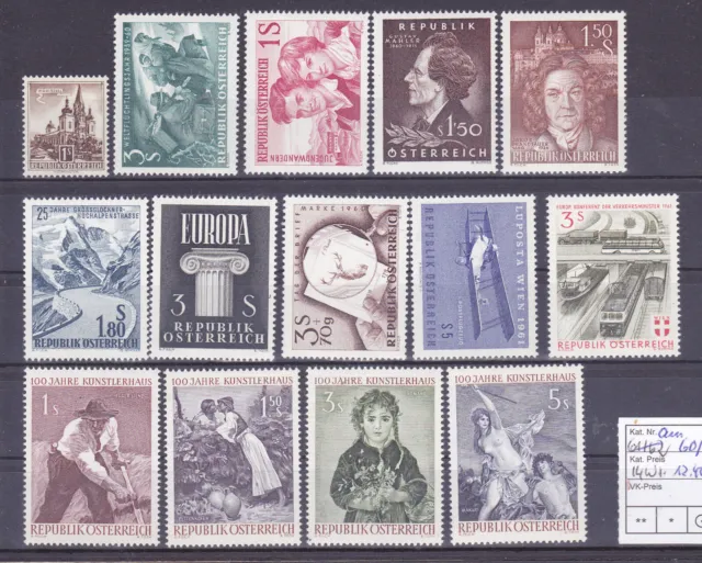Österreich  Lot aus dem Jahr 1960 / 61 postfrisch siehe  Scan
