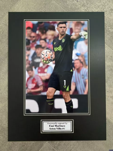 Emi Martinez Aston Villa - signed photo mount