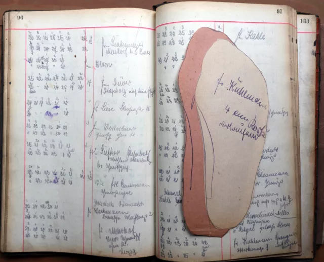 Osnabrück, Maßbuch und Reparaturbuch eines Schuhmachers - ab 1919 und ab 1958