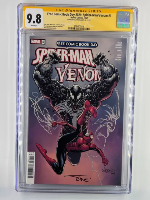 Free Comic Book Day 2021 Spider-Man / Venom #1 CGC 9.8 SS Signed Alex Sinclair