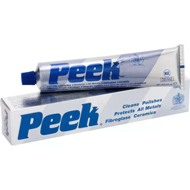Peek Multi Purpose Metal Polish Tube - 100ml Paste, Cleans, Polishes & Protect