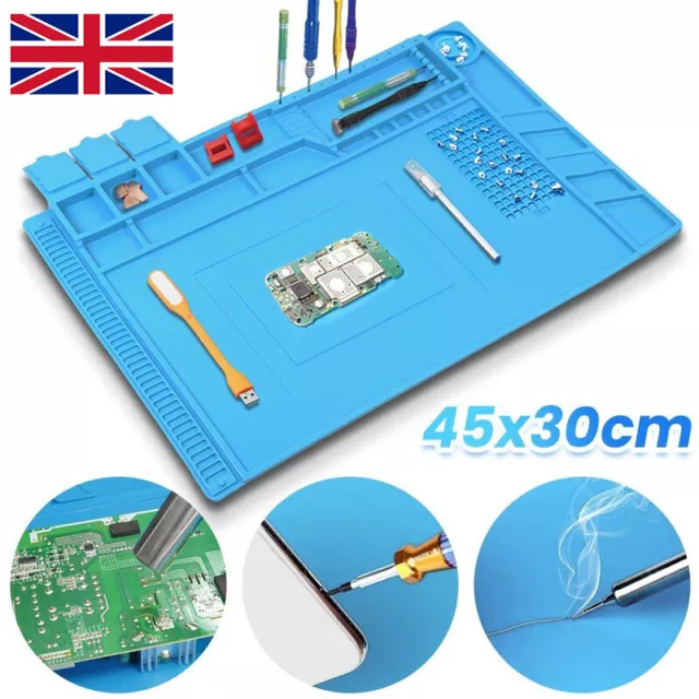 For Silicone Pad Mat Desk Anti Static Magnetic Solder Repair Heat Insulation UK