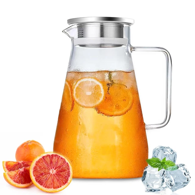 Carafe à Eau Avec Couvercle, Pichets En Plastique Pour Carafe De Fête Pichet à Thé Glacé Pichet à Eau Pichet à Eau Carafe à Boissons En Acrylique 21 Oz(1600ML Carafe à Eau Avec Couvercle, Pichets En Plastique Pour Carafe De Fête Pichet à Thé Glacé Pichet à Eau Pichet à Eau Carafe à Boissons En Acrylique 21 Oz(1600ML