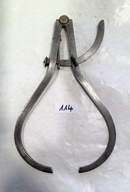 Ancien Compas D'épaisseur Peugeot Frères – Acier Deux Réglages – Outillage Vintage