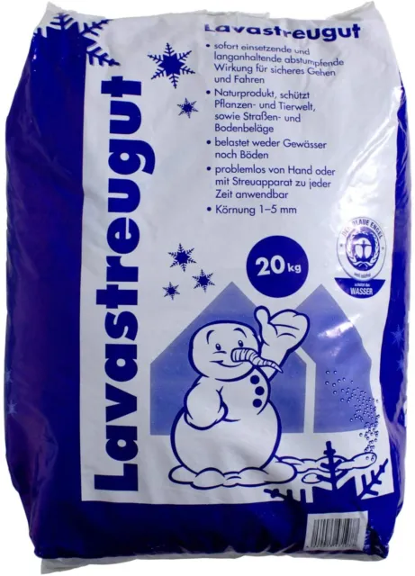 Lavastreugut Ersatz Streusalz mit blauem Engel 20kg Streugut umweltfreundlich