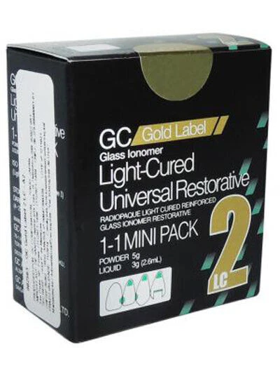 GC Fuji 2 II LC Photopolymérisable 1-1 Mini Pack GIC Gold Label Ciment