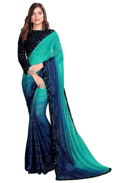 Sari di seta da donna con camicetta