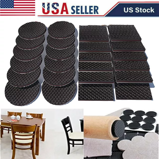 Floor Protector Rubber Feet Chair Leg Pads Self Adhesive Non-slip Sofa Table Mat