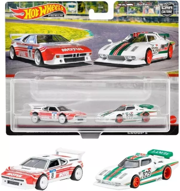 Hot Wheels Premium 2-Pack BMW M1 Procar + Lancia Stratos Group 5 CAR CULTURE