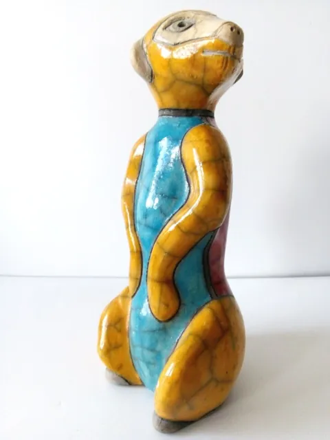 Vintage handgefertigt in Südafrika Keramik Erdmännchen Figur handbemalt Sammlerstück