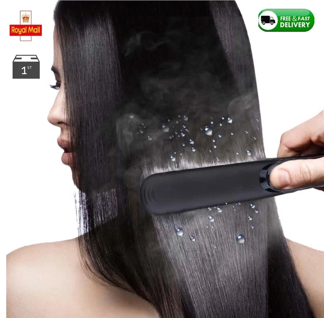 Professional Salon Steam Hair Straightener Ceramic Tourmaline Ionic Flat Iron UK