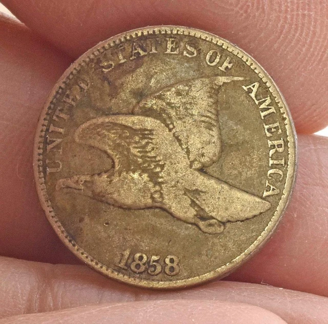 RAW 1858 Flying Eagle Small Cent Better than average condition