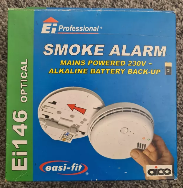 Aico Ei146 Smoke Alarm Optical Ei Professional Mains Powered Easi Fit