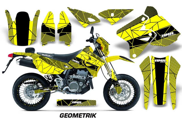 Grafica Kit MX Decalcomania + # Piastre Per Suzuki DRZ400SM 2000-2018 Geometrik