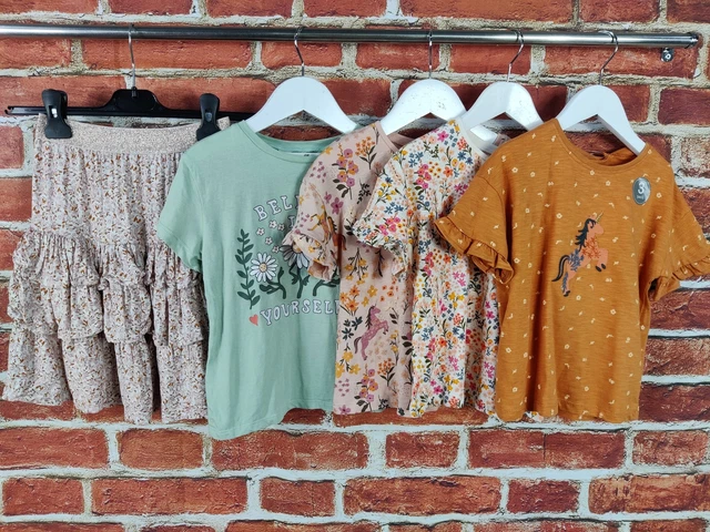 Girls Bundle Age 4-5 Years Next H&M Skirt Top T-Shirt Floral Unicorn Kids 110Cm