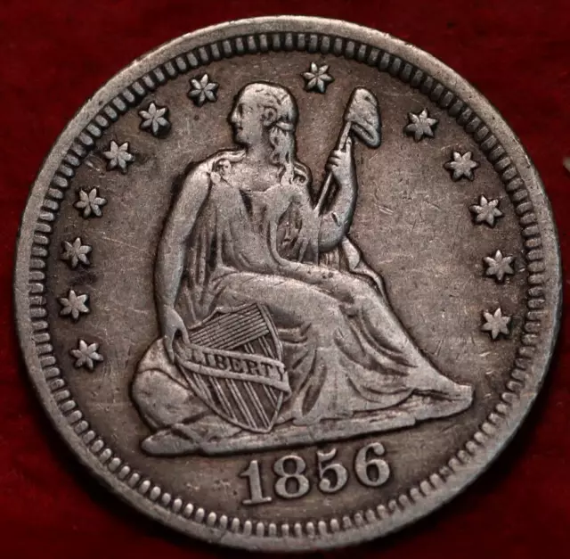 1856 Philadelphia Mint Silver Seated Liberty Quarter