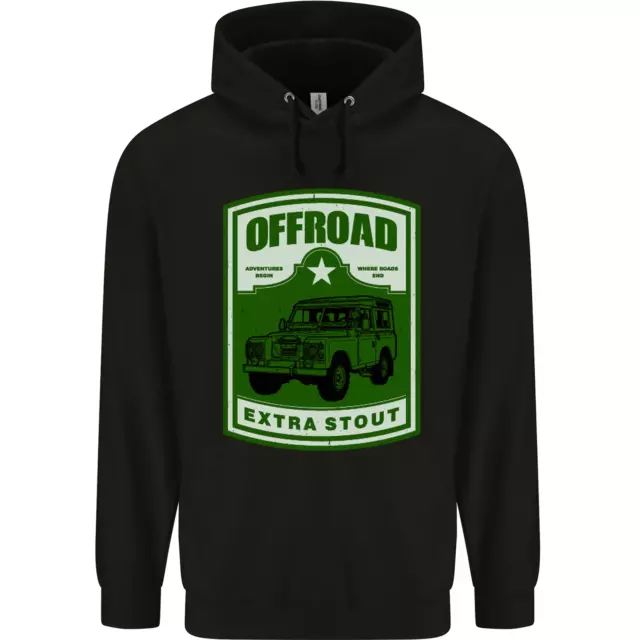 Felpa con cappuccio Offroad Extra Stout 4X4 Offroading Off Road da uomo 80% cotone