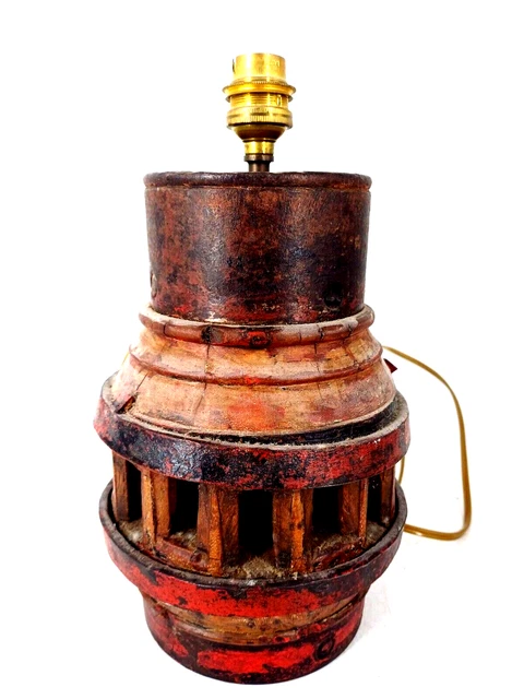 Lampe Vintage En Moyeu De Roue De Charrette - Luminaire Industriel Unique 2 Ampoules