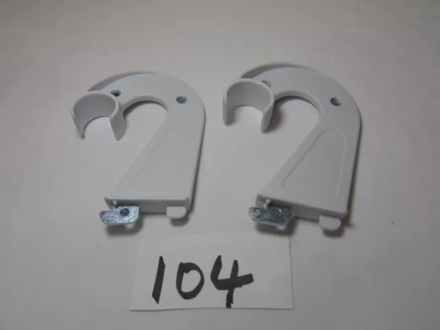 LOT OF 2 Rubbermaid Configuration Clothes Rod Hangers White  Fasttrack Closet