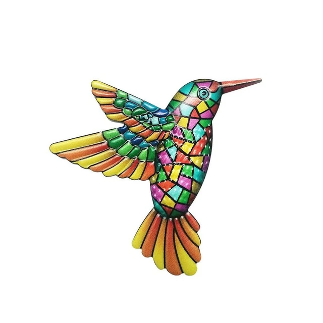Dekorative Artikel Metall-Vogel Wand-Kunst-Skulptur 4pc Eisen Hängende Ornament 3