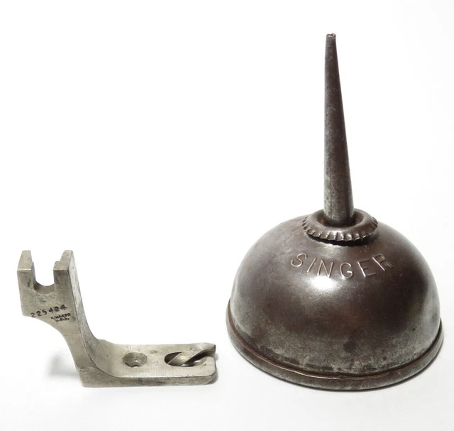 Vintage Singer Mini Oil Can and Hemmer Foot Simanco 225424 USA As is condition Vintage Singer Mini Oil Can and Hemmer Foot Simanco 225424 USA As is condition