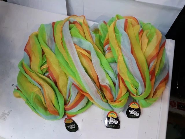 Rainbow Spring Infinity Scarf Fashion Accessory Lot of 3