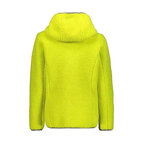 (TG. 110) CMP Giacca in Pile Teddy con Cappuccio, Bambina, Lime, 110, Lime - NUO 2