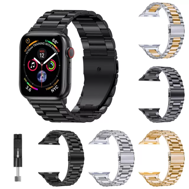 Stainless Steel iWatch Band Metal Strap For Apple Watch Series 8 7 6 5 4 3 21 SE