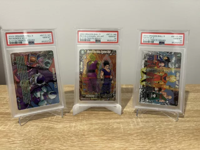 🔥 Dragon Ball Super Ultimate Squad BT17-147, 148, 149 SCR PSA 10 TCG Graded 🔥