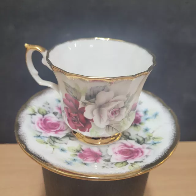 Royal Albert Bone China Demitasse Teacup & Saucer BRIGADOON ENGLAND Thistle