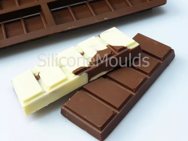 6 cell SMALL 5 Sectional Chocolate Snap Bar Mould Silicone Bakeware Wax Melt 56g