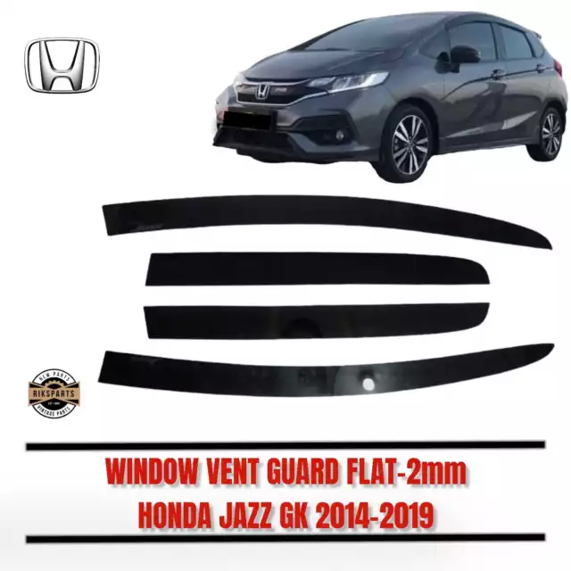 Honda Jazz Fit GK 14-19 Window Visors Sun Vent Rain Guard Deflector Trim 2mm