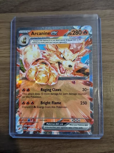 Pokémon TCG Arcanine ex Scarlet & Violet Base Set 032/198 Holo Double Rare