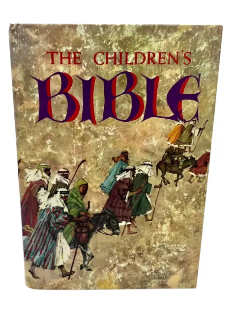 1965 Golden Press The Children’s Bible Illustrated Old New Testament Hardcover