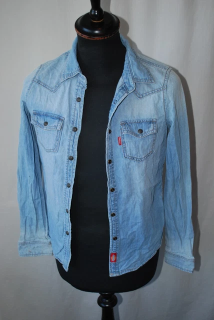 Camicia vintage Dickies KIds denim blu workwear taglia bambini small