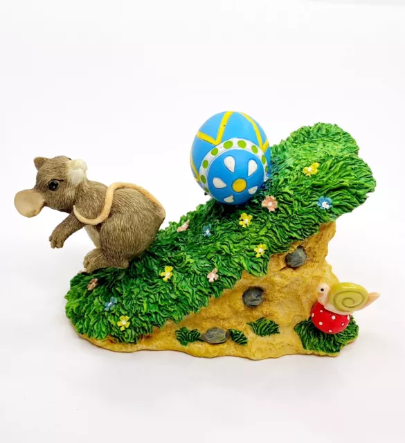 Early Silvestri Charming Tails LOOK OUT BELOW #87/373 Mouse & Easter Egg Rolling