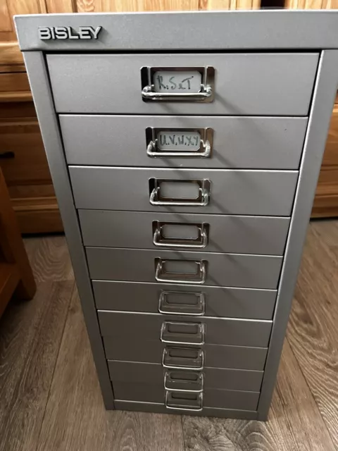 BISLEY GREY 10 Drawer Filing Cabinet, Good Used Condition - see pictures