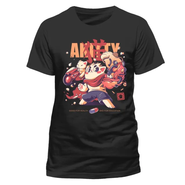 Official Illustrata Akitty T-Shirt Unisex Black Tee Size S-XL (hmv Exclusive)